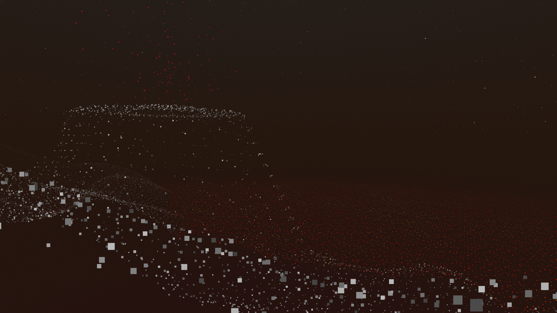 An activated portal overlooking a vast sea of lava.